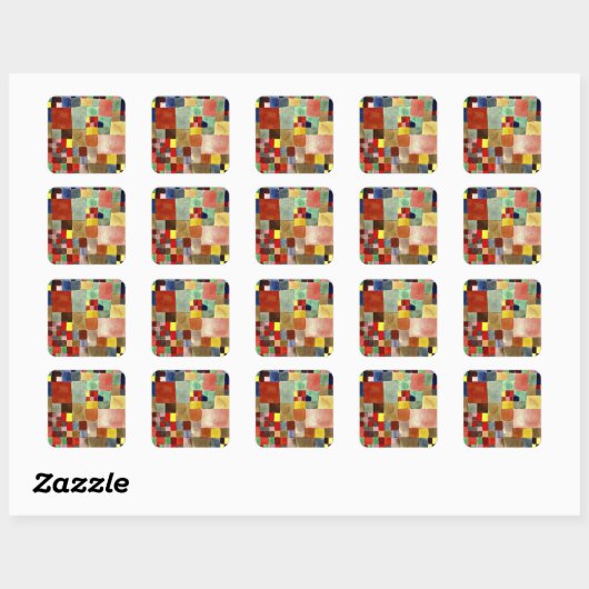 Klee - Flora op Zand Vierkante Sticker (Vel)