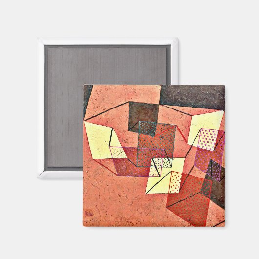 Klee - gebroken oppervlakken (1930) magneet (Voorkant / Achterkant)