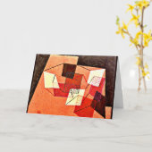 Klee - gebroken oppervlakken, beroemd schilderij, kaart (Gele Bloem)