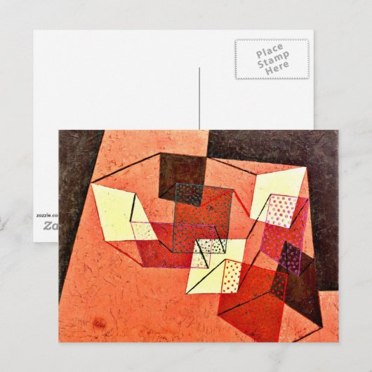 Klee - gebroken oppervlakken briefkaart (Voorkant / Achterkant)