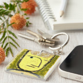 Klee - Geel-groen, abstract kunstwerk Sleutelhanger (Voorkant Rechts)