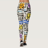 Klee-geïnspireerde Abstracte kunst Leggings (Achterkant)