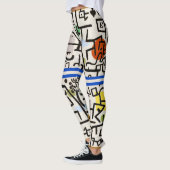 Klee-geïnspireerde Abstracte kunst Leggings (Links)