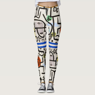 Klee-geïnspireerde Abstracte kunst Leggings