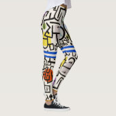 Klee-geïnspireerde Abstracte kunst Leggings (Rechts)