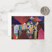 Klee - Gemeentelijke Juweel, 1917 waterverf Notitiekaartje (Voorkant / Achterkant in situ)