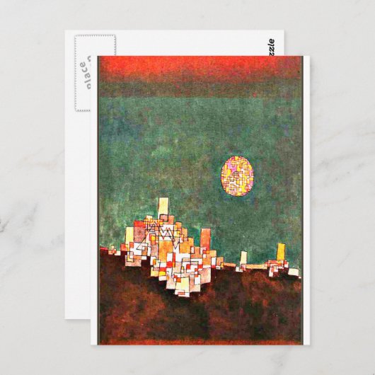 Klee - Geselecteerde Site, abstracte kunst Briefkaart (Voorkant / Achterkant)