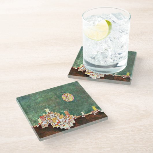 Klee - Geselecteerde site Glazen Onderzetter (Schuin)