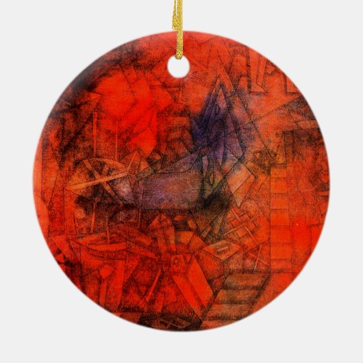 Klee - Groins, beroemd schilderij, Keramisch Ornament (Achterkant)