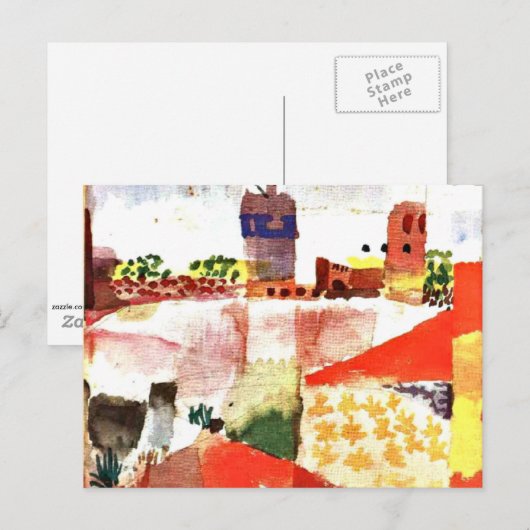 Klee - Hammamet met moskee Briefkaart (Voorkant / Achterkant)