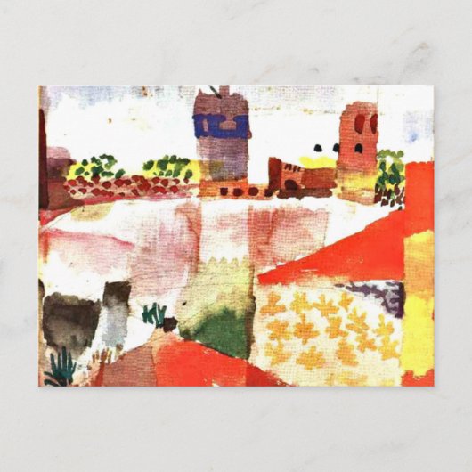 Klee - Hammamet met moskee Briefkaart (Voorkant)