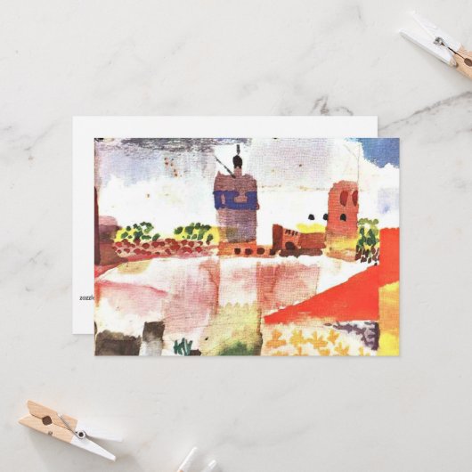 Klee - Hammamet met moskee Kaart (Voorkant / Achterkant in situ)