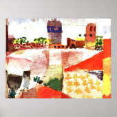 Klee - Hammamet met moskee Poster (Voorkant)