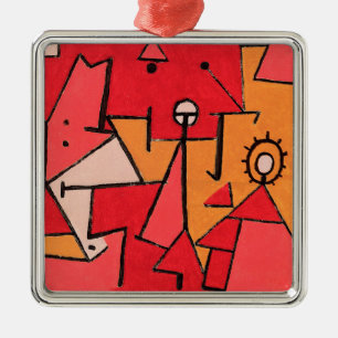 Klee - Heat, beroemd schilderij, Metalen Ornament