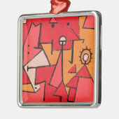 Klee - Heat, beroemd schilderij, Metalen Ornament (Links)