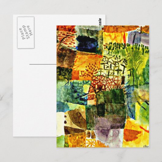 Klee - Herdenking van een tuin Briefkaart (Voorkant / Achterkant)