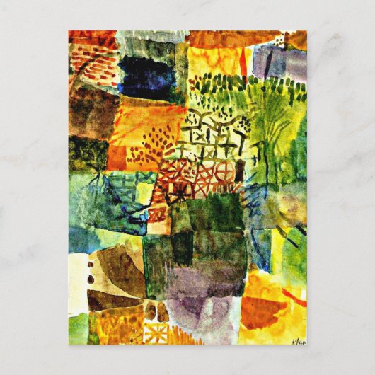 Klee - Herdenking van een tuin Briefkaart (Voorkant)