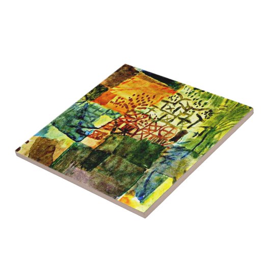 Klee - Herdenking van een tuin Tegeltje (Zijkant)