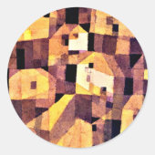 Klee - Herfstachtige Plaats, 1921 Ronde Sticker (Voorkant)