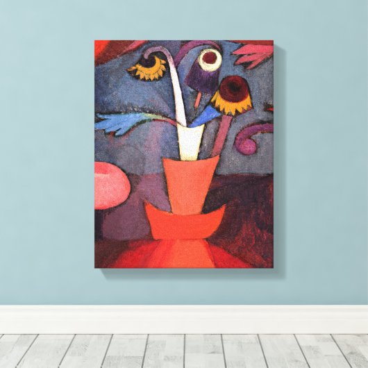 Klee - Herfstbloem, Canvas Afdruk (Insitu (Houten vloer))