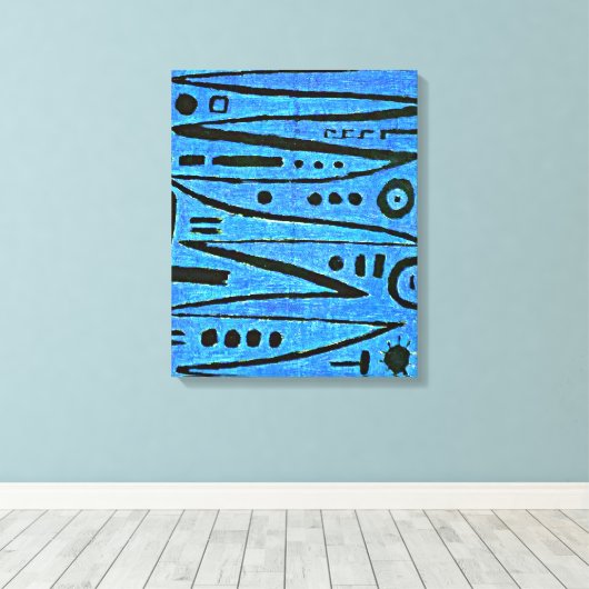 Klee - Heroic Fiddling-1938 Canvas Afdruk (Insitu (Houten vloer))