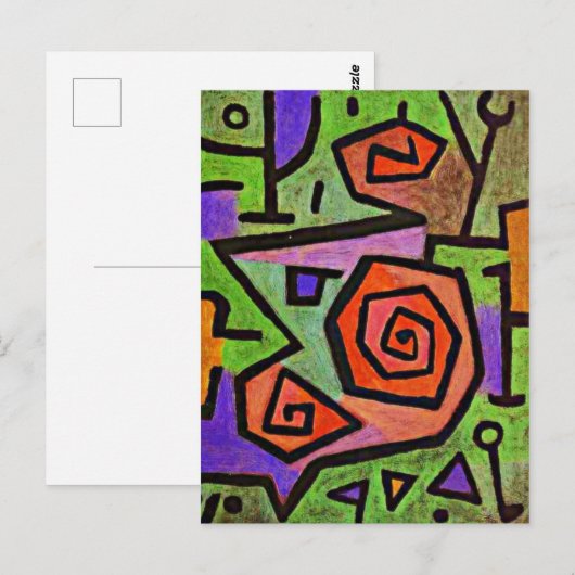 Klee - Heroic Rozen Briefkaart (Voorkant / Achterkant)