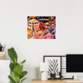 Klee - Het Hotel, beroemd schilderij, Poster (Thuiskantoor)