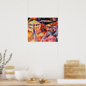 Klee - Het Hotel, beroemd schilderij, Poster (Keuken)