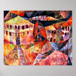 Klee - Het Hotel, beroemd schilderij, Poster