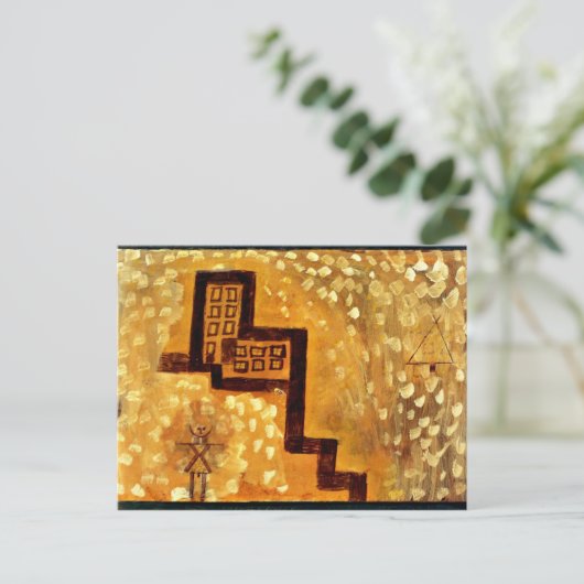 Klee - Het huis hoog Briefkaart (Staand voorkant)