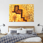 Klee - Het huis op hoog Canvas Afdruk (Insitu (Slaapkamer))