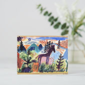 Klee - Het Paard, beroemd schilderij Briefkaart (Staand voorkant)