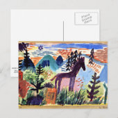 Klee - Het Paard, beroemd schilderij Briefkaart (Voorkant / Achterkant)