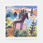 Klee - Het paard, beroemd schilderij Servet (Voorkant)