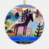 Klee - Het Paard, Prettig Kerstfeest, Keramisch Ornament (Voorkant)
