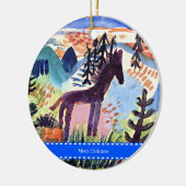 Klee - Het Paard, Prettig Kerstfeest, Keramisch Ornament (Links)