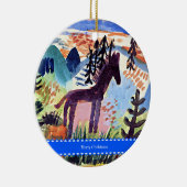 Klee - Het Paard, Vrolijk Kerstfeest, Keramisch Ornament (Rechts)