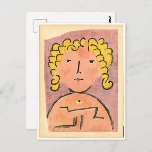Klee - Hoofd van een Kind Briefkaart (Voorkant / Achterkant)