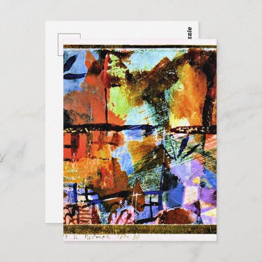 Klee - Houses en Palm Trees Briefkaart (Voorkant / Achterkant)