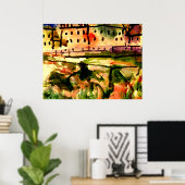 Klee - Houses nabij de grindput, Poster (Thuiskantoor)