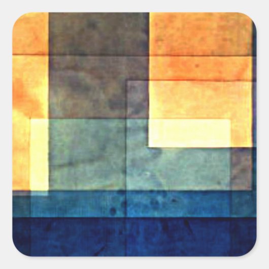 Klee - Huis op het Water Vierkante Sticker (Voorkant)