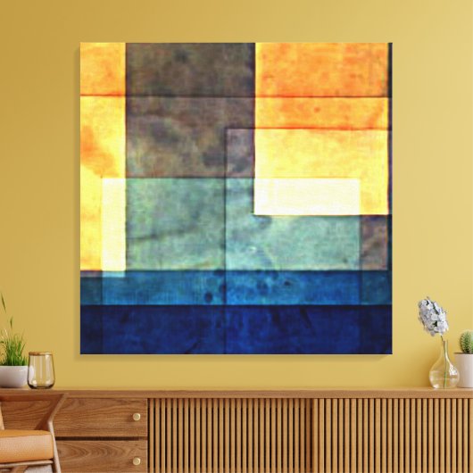 Klee - Huis over water Canvas Afdruk (Insitu (Woonkamer))