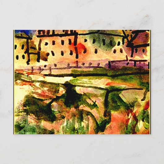 Klee - Huizen bij de grindgroeve Briefkaart (Voorkant)