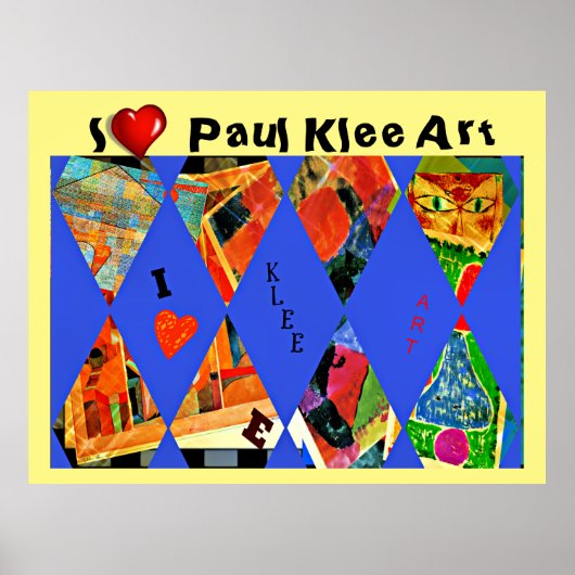 Klee - Ik hou van Paul Klee Art Poster (Voorkant)