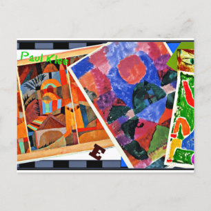 Klee - Ik hou van Paul Klee, collage, Briefkaart
