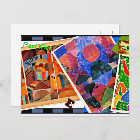 Klee - Ik hou van Paul Klee, collage, Briefkaart (Voorkant / Achterkant)