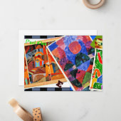 Klee - Ik hou van Paul Klee, collage, Notitiekaartje (Voorkant / Achterkant in situ)