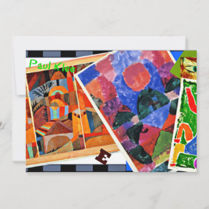 Klee - Ik hou van Paul Klee, collage, Notitiekaartje