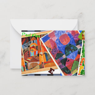 Klee - Ik hou van Paul Klee, collage Notitiekaartje