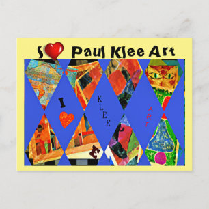 Klee - Ik hou van Paul Klee Kunst Briefkaart